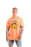 Peach Unisex Gay Pride Rainbow T-Shirt