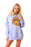 Blue Unisex Gay Pride Rainbow Hoodie